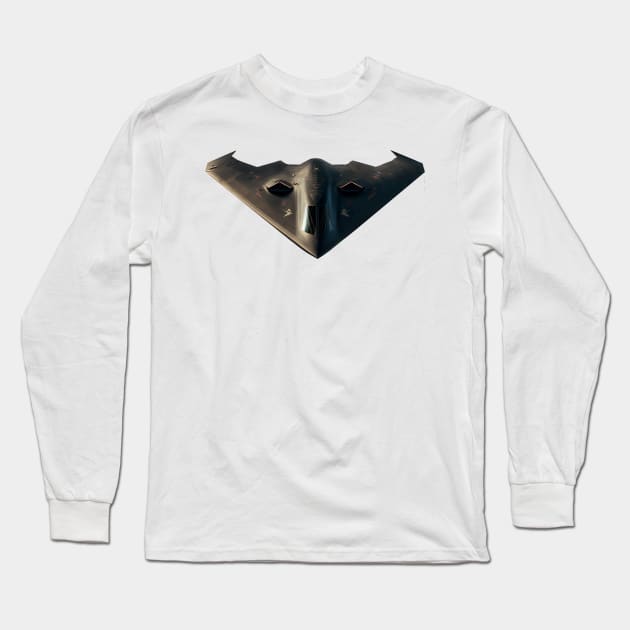 Stealth Bomber / Fighter Plane Concept Long Sleeve T-Shirt by BeachBumPics